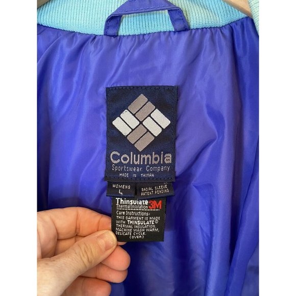 VTG 80's Columbia Women's L thinsulated Parka SUper Warm - Picture 8 of 8